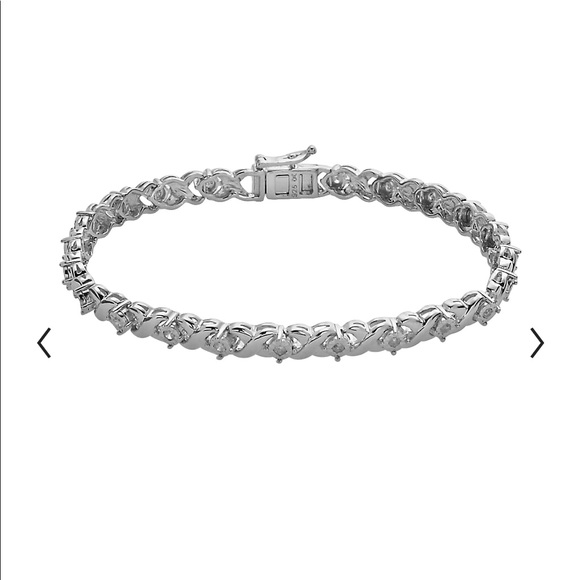 Diamond & Sterling Silver XO Bracelet